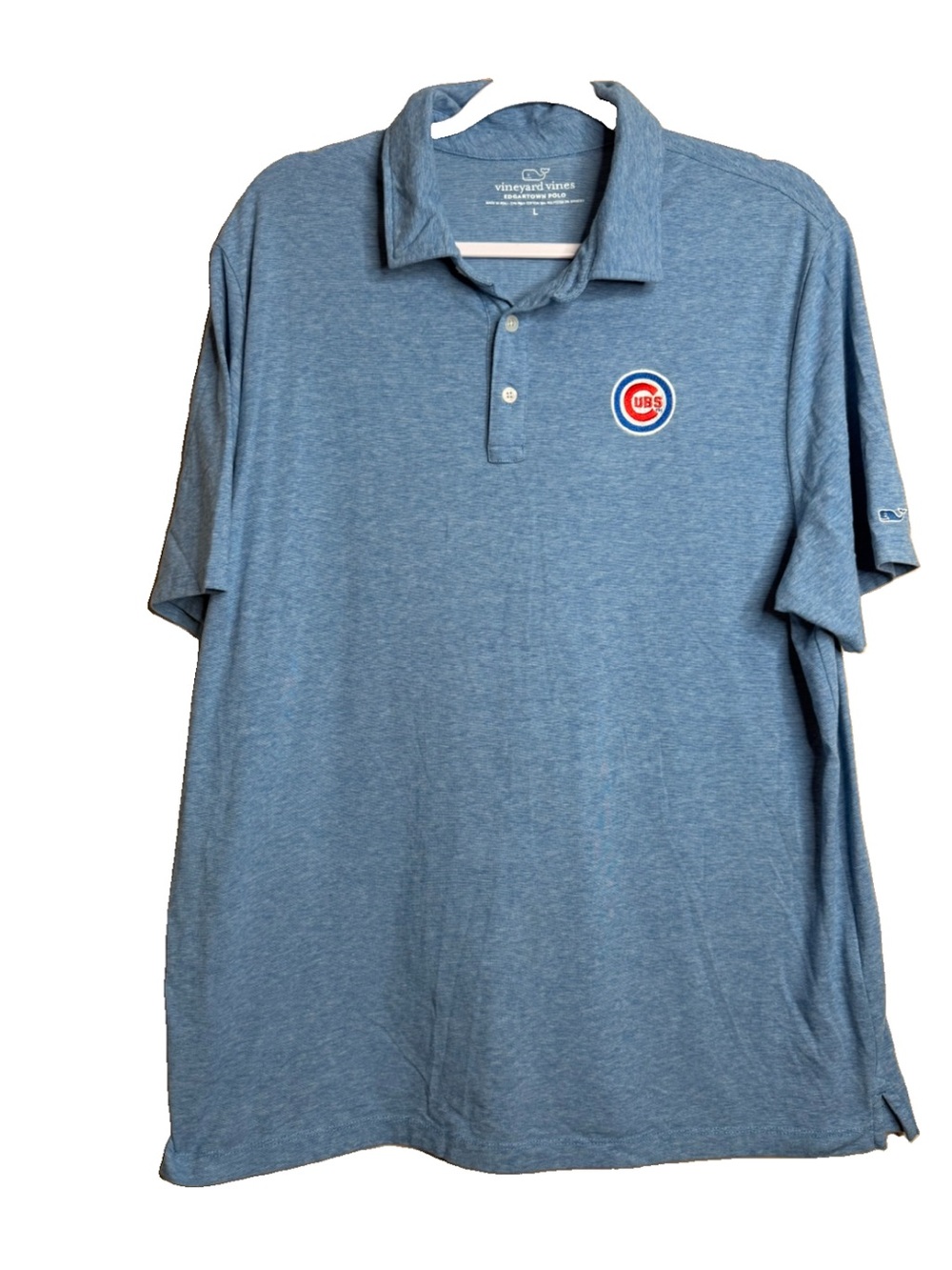 Vineyard Vines Edgartown Polo X Chicago Cubs Blue Polo Shirt Size L K25